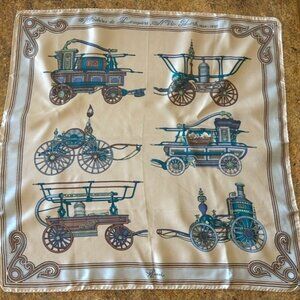 Vintage Gucci "Voitures de Pompiers, New York 1820-1859" Silk Scarf 30" x 30"